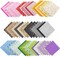 Pre-cut Fabric Cotton Quilting Squares – 56 Pack 10 x 10 Inch Floral Fat Quarters Sewing Fabric Bundle for DIY Crafts (8 Colors)
